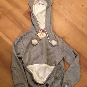 NWT Novelty Cat carrying hoodie